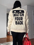Fashion Women's Letter Print Casual Jacket - ROUTINE FASHION